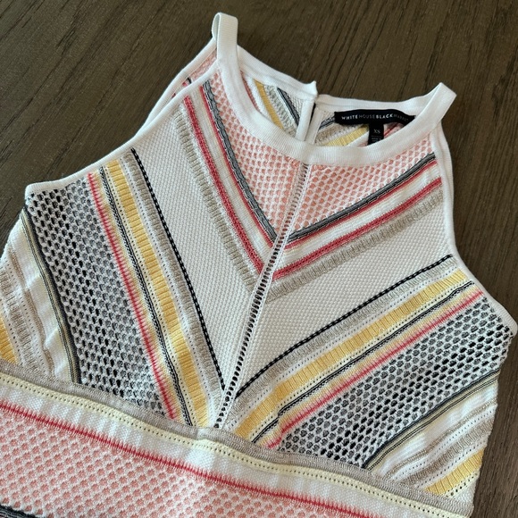 White House Black Market Sleeveless Sweater Tank Size XS Striped - Picture 3 of 15